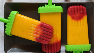 Photo of «Receta de polos de mango, plátano y frambuesa: refrescantes y saludables sin azúcar añadido»